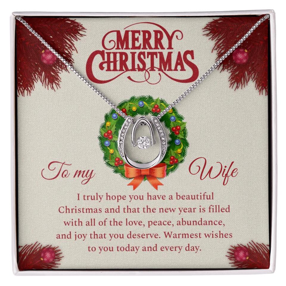 Merry Christmas I Truly Hope You Have A Beautiful Christmas - Personalized Necklace - Christmas Gifts for Wife