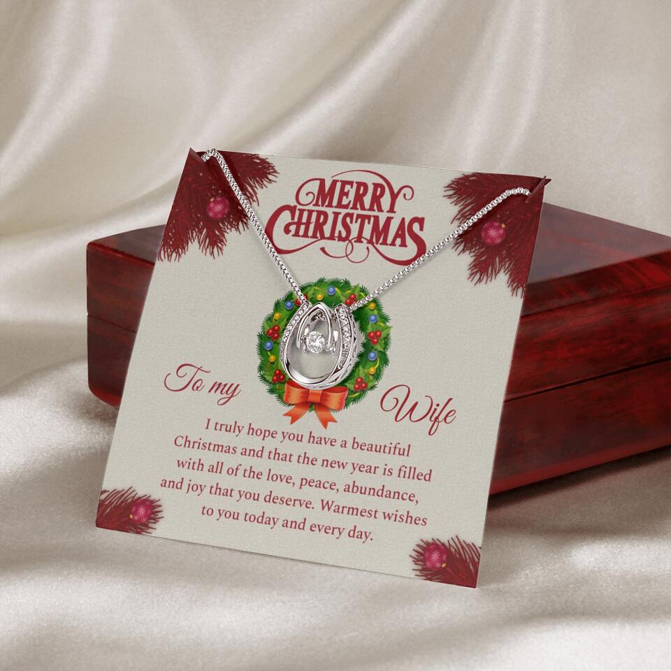 Merry Christmas I Truly Hope You Have A Beautiful Christmas - Personalized Necklace - Christmas Gifts for Wife