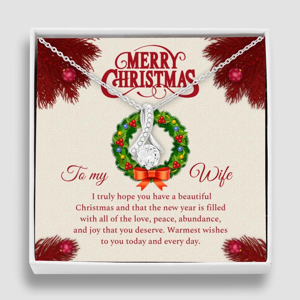 Merry Christmas I Truly Hope You Have A Beautiful Christmas - Personalized Necklace - Christmas Gifts for Wife