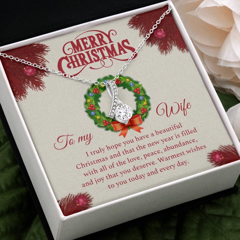 Merry Christmas I Truly Hope You Have A Beautiful Christmas - Personalized Necklace - Christmas Gifts for Wife