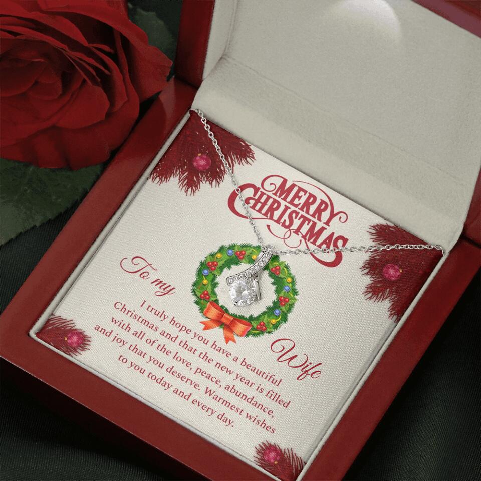 Merry Christmas I Truly Hope You Have A Beautiful Christmas - Personalized Necklace - Christmas Gifts for Wife