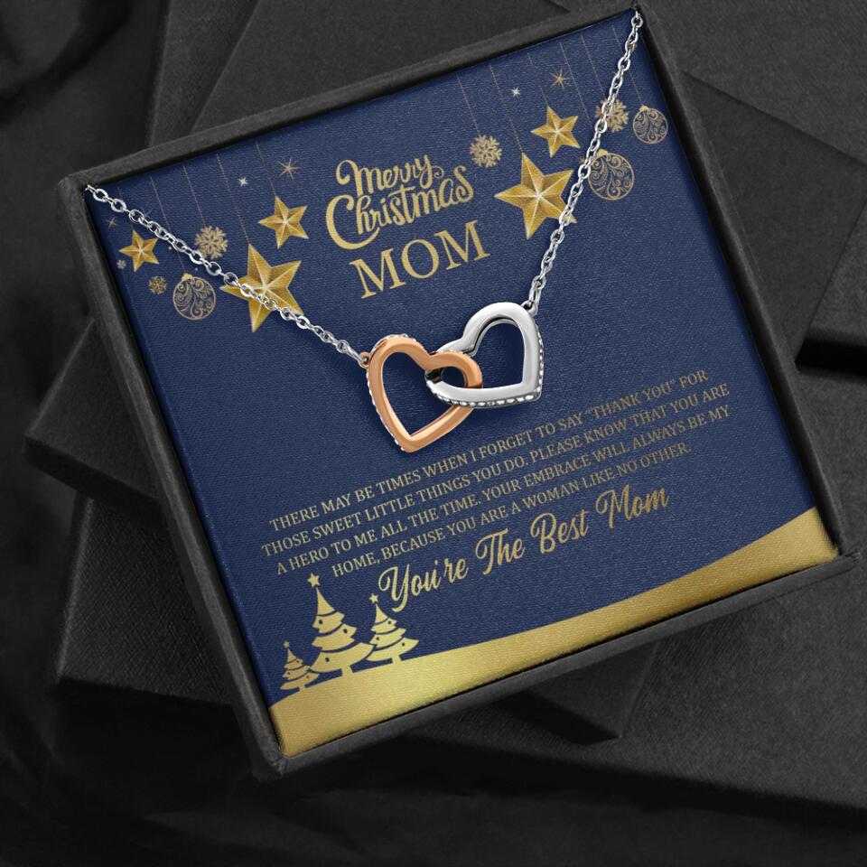 Merry Christmas Mom, You're The Best Mom Necklace - Christmas Gift for Mom