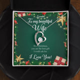 Best Christmas Gift for Her/ Wife/ Girlfriend - Xmas White Gold Necklace - 210IHNBNJE731