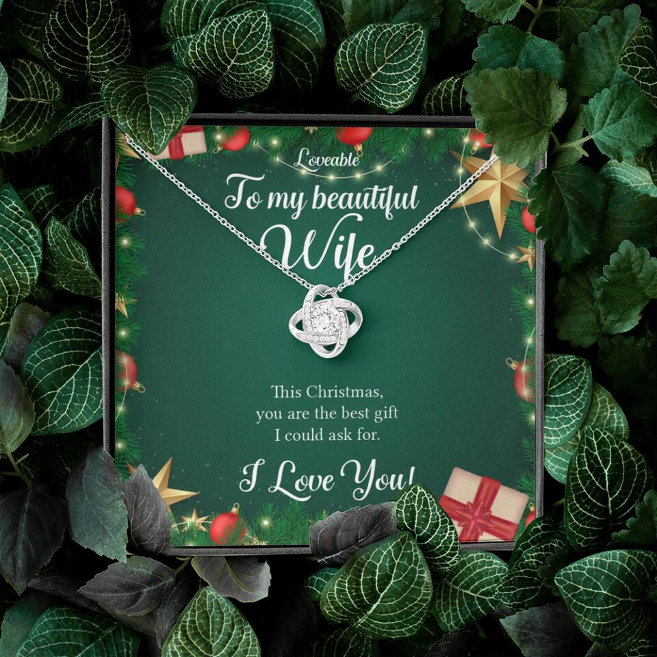 Alluring Beauty - Personalized Xmas White Gold Necklace