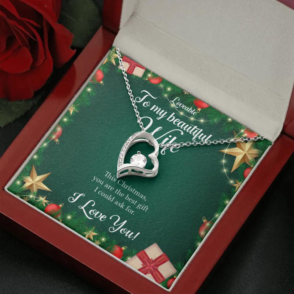 Alluring Beauty - Personalized Xmas White Gold Necklace