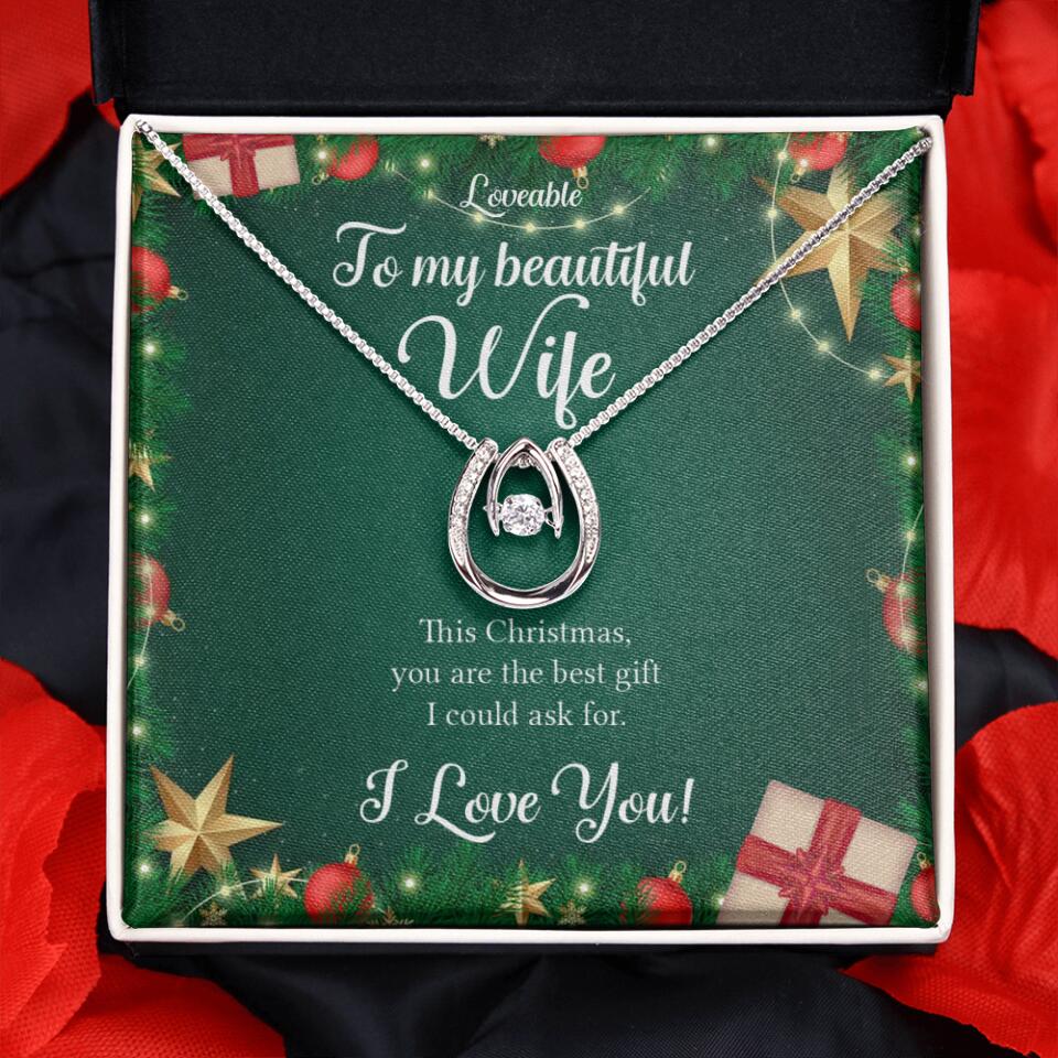 Alluring Beauty - Personalized Xmas White Gold Necklace