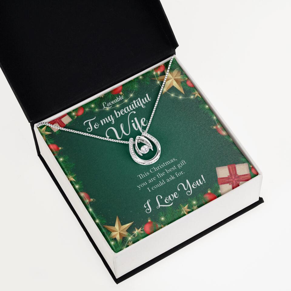 Alluring Beauty - Personalized Xmas White Gold Necklace