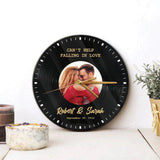 Vinyl Record Wall Clock - Best Anniversary Personalized Gift for Couple, Husband And Wife - Perfect Gift Home Decor, Wall Clock - 210IHNLNWC728
