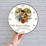 Personalized Anniversary Wall Clock - Best Gift for Her/ Wife - Meaningful Home Decor for Husband and Wife - 210IHNLNWC726