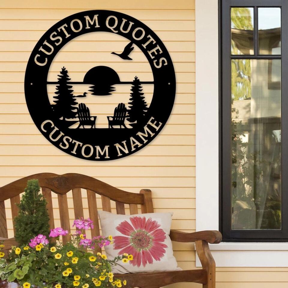 Personalized Family Name And Quotes Metal Sign