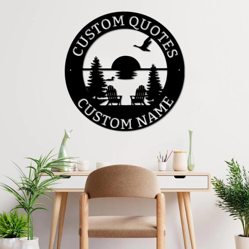 Personalized Family Name And Quotes Metal Sign