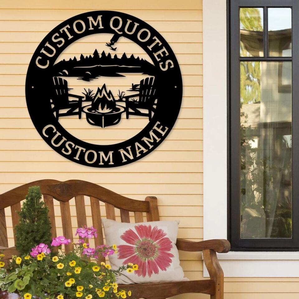 Personalized Family Name And Quotes Metal Sign