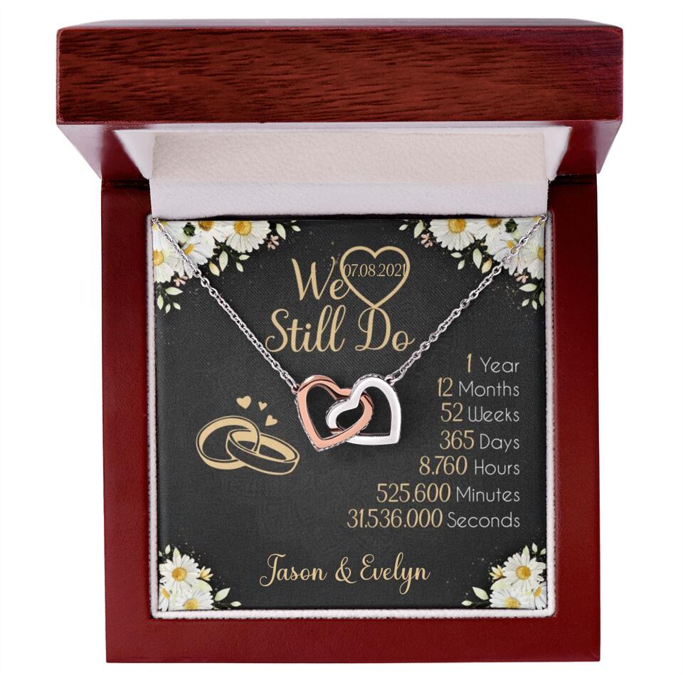 Personalized Valentine Gifts - We Still Do 1 Year - Personalized Necklace - 1st Anniversary Gift for Her