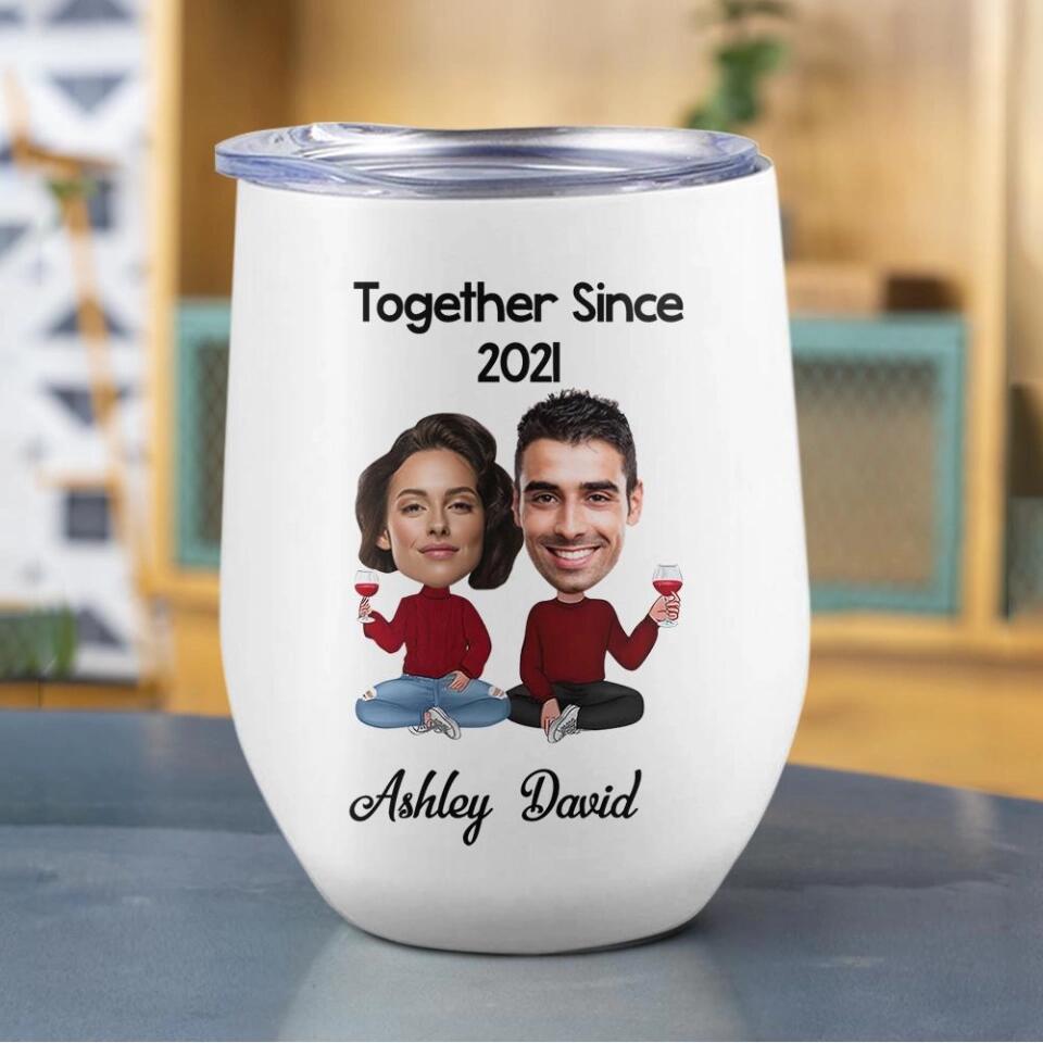 Together Since Husband and Wife Personalized Tumbler