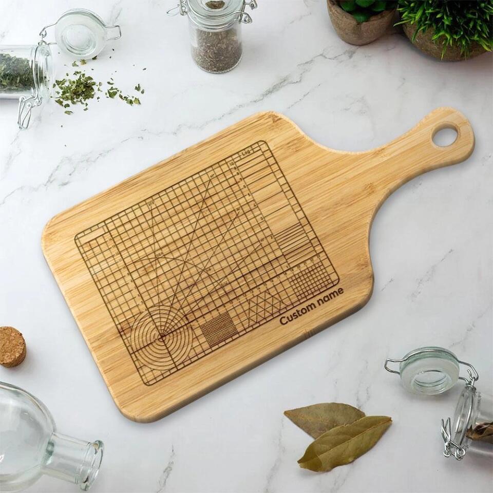Math Equations Custom Name Wood Cutting Board - Gift for Math Teachers