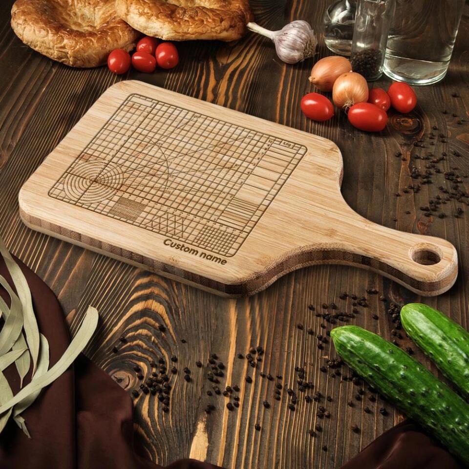 Math Equations Custom Name Wood Cutting Board - Gift for Math Teachers