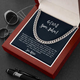 Post Surgery Gifts for Him - Personalized Cuban Chain - Custom Name Jewelry - Gift for Post Surgery Warrior - 210ICNNPJE097
