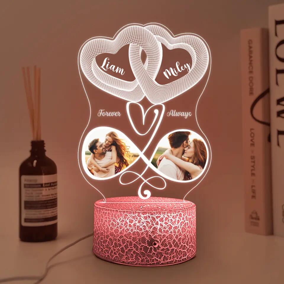 Photo Gifts Personalized Lamp Anniversary Gift. Custom Photo Led Lights Gift for Him. Unique Gift Custom 3D Led Lamp Acrylic Night Light - 210IHNBNLL705