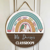 Personalized Round Wood Sign for Teacher - Best Gift for Match Teacher/ Teacher/ Principals - 210IHNNPRW746