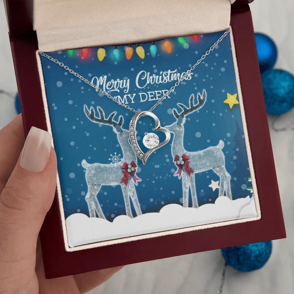 Merry Christmas "My Deer" Christmas Gift Necklace