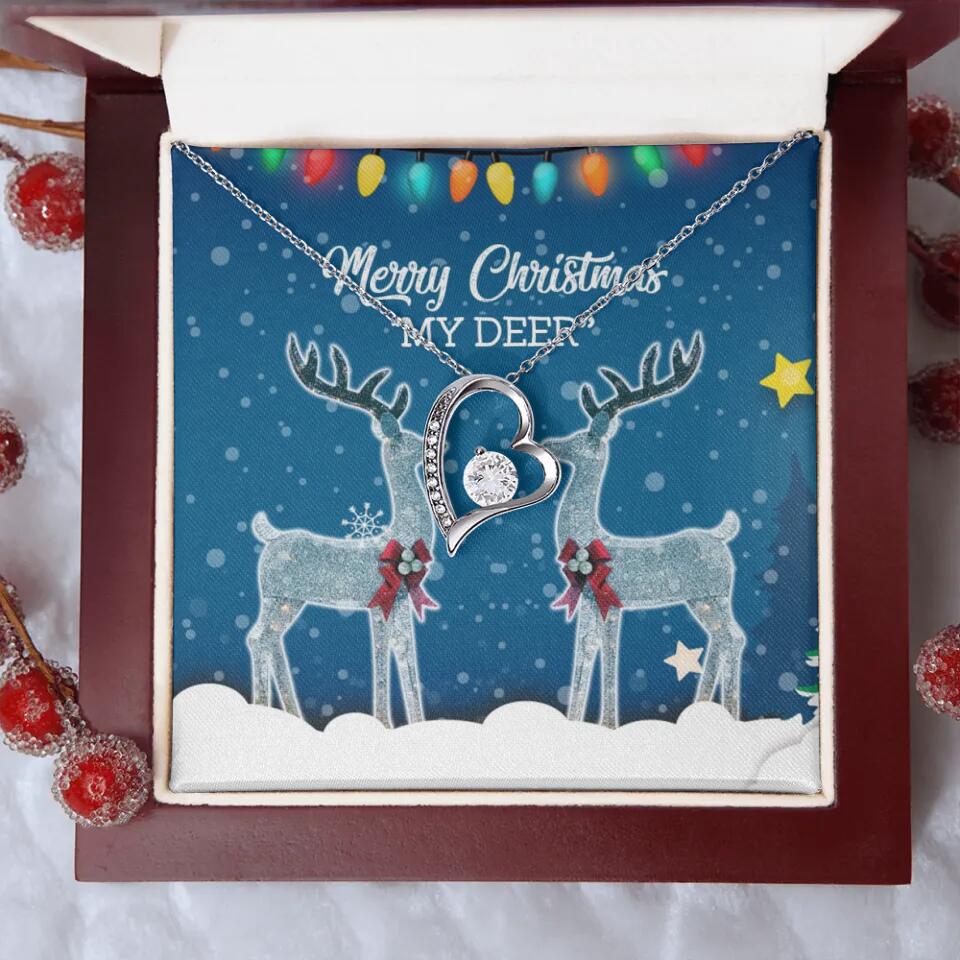 Merry Christmas "My Deer" Christmas Gift Necklace