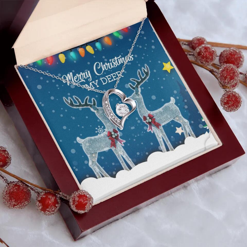 Merry Christmas "My Deer" Christmas Gift Necklace