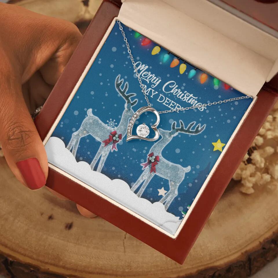 Merry Christmas "My Deer" Christmas Gift Necklace