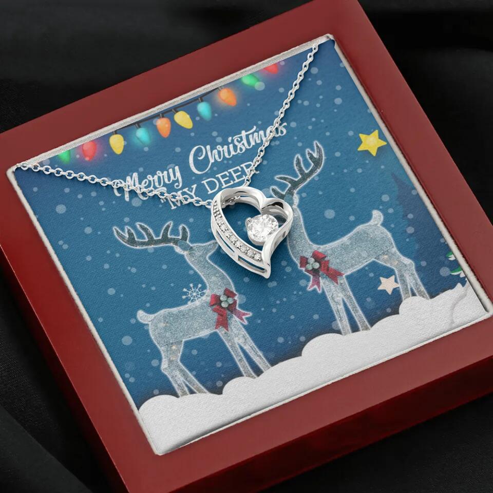 Merry Christmas "My Deer" Christmas Gift Necklace