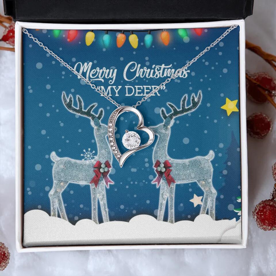 Merry Christmas "My Deer" Christmas Gift Necklace