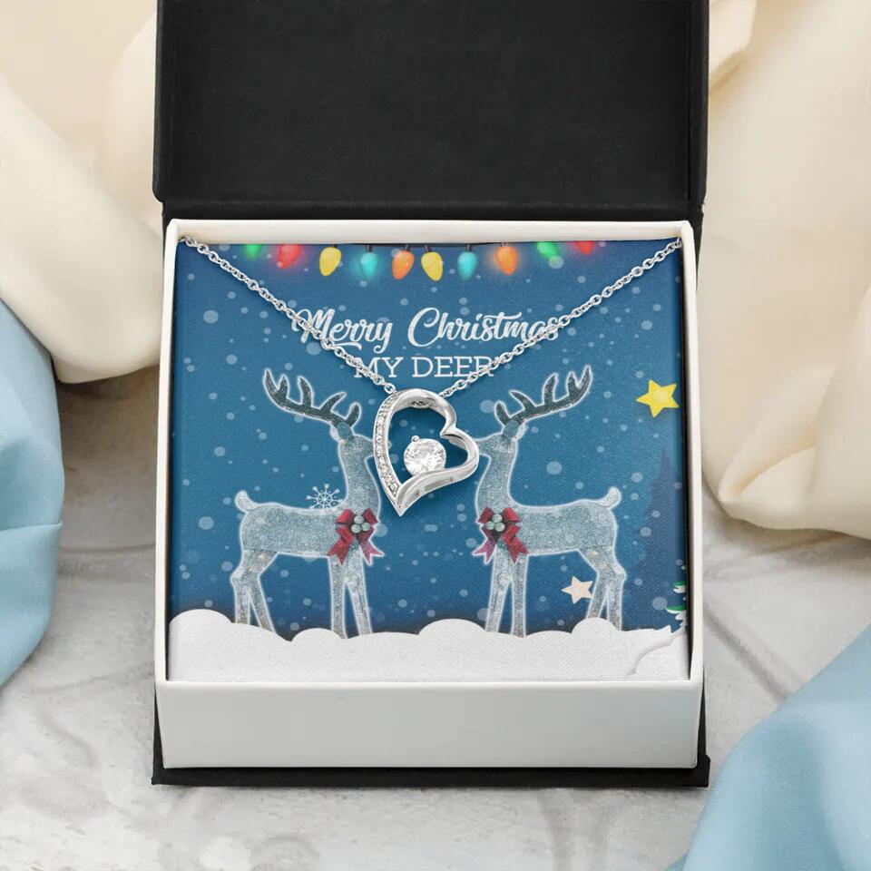 Merry Christmas "My Deer" Christmas Gift Necklace