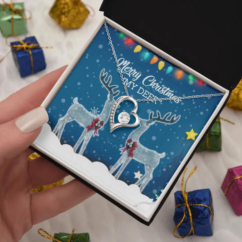Merry Christmas "My Deer" Christmas Gift Necklace