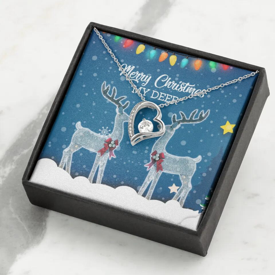 Merry Christmas "My Deer" Christmas Gift Necklace