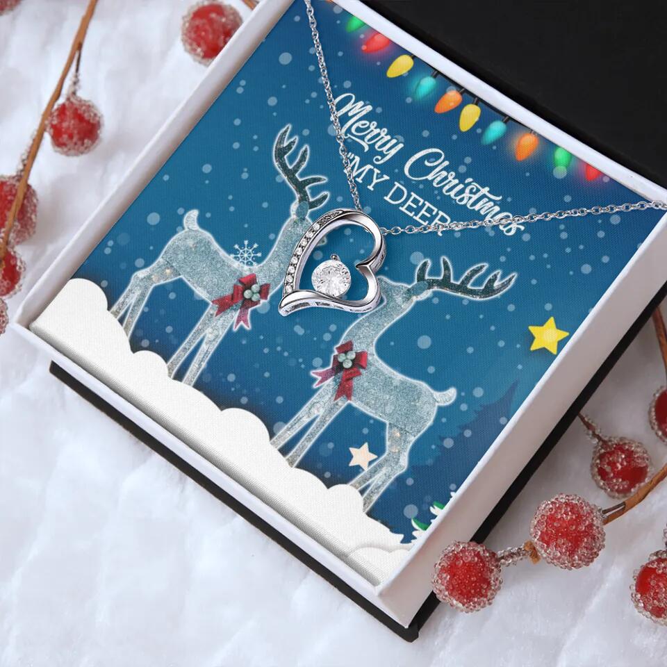 Merry Christmas "My Deer" Christmas Gift Necklace