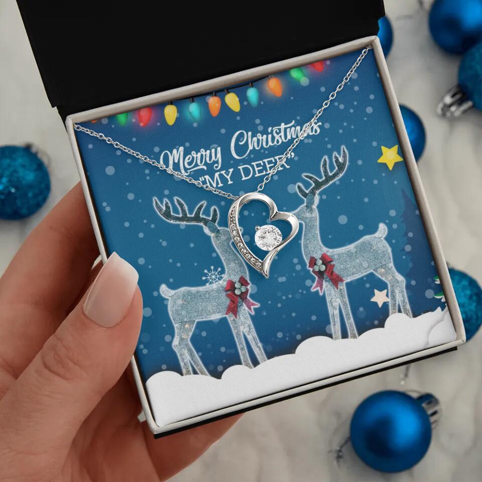 Merry Christmas "My Deer" Christmas Gift Necklace