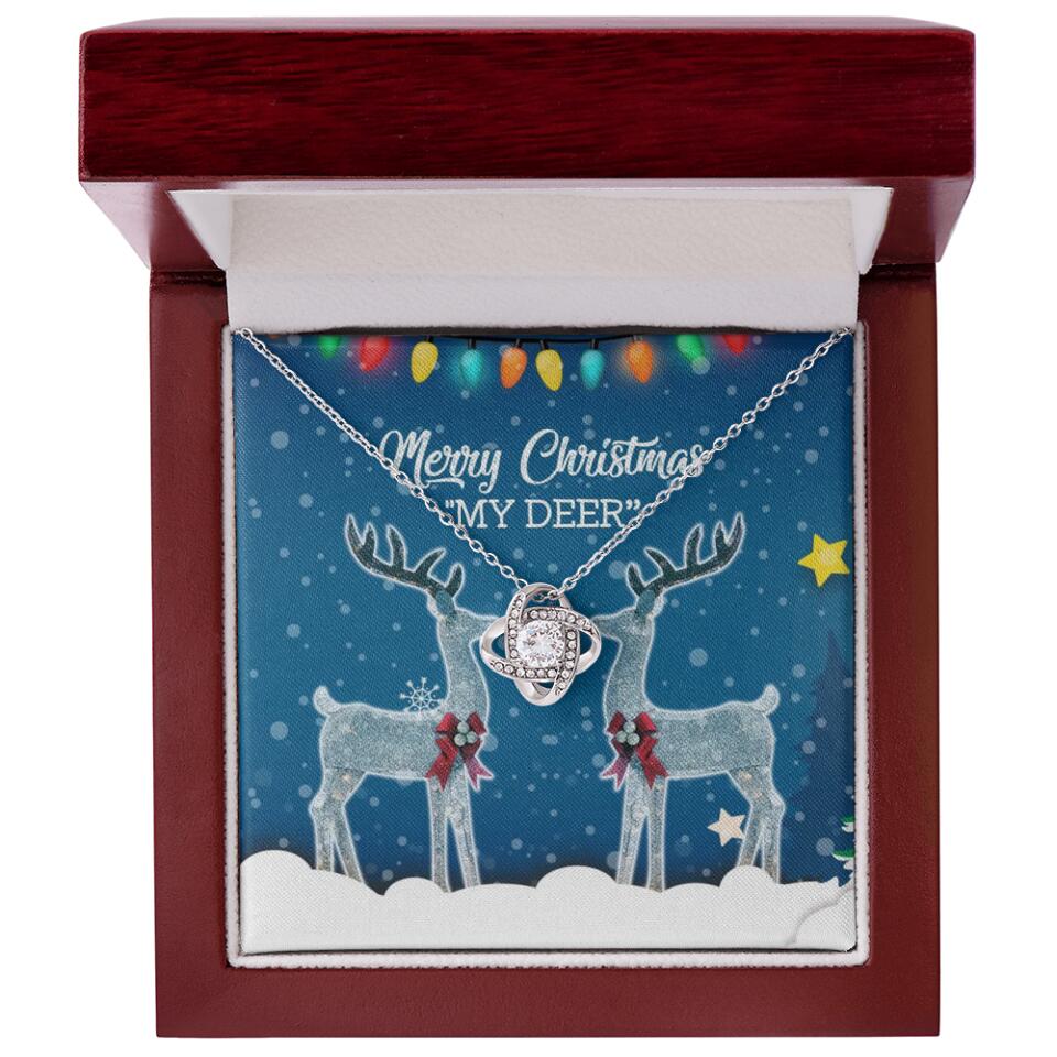Merry Christmas "My Deer" Christmas Gift Necklace