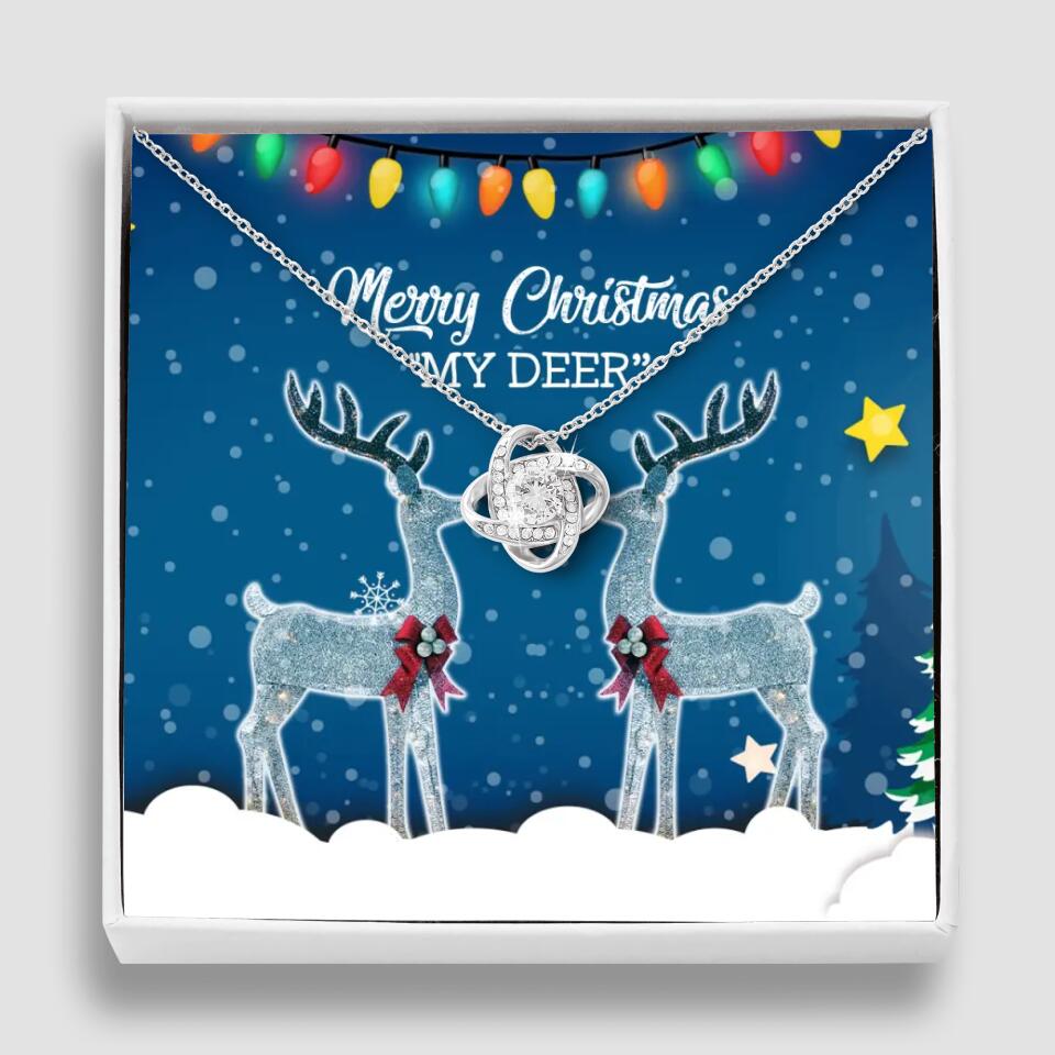 Merry Christmas "My Deer" Christmas Gift Necklace
