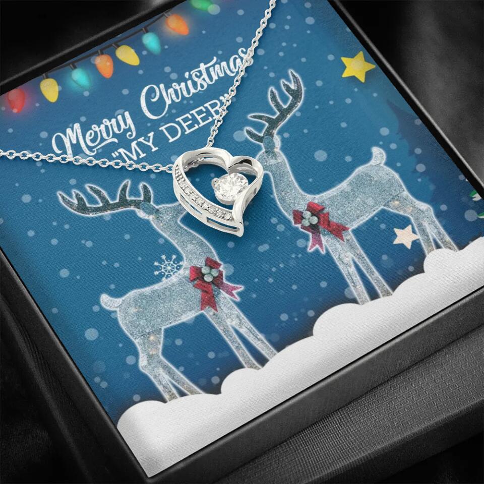 Merry Christmas "My Deer" Christmas Gift Necklace