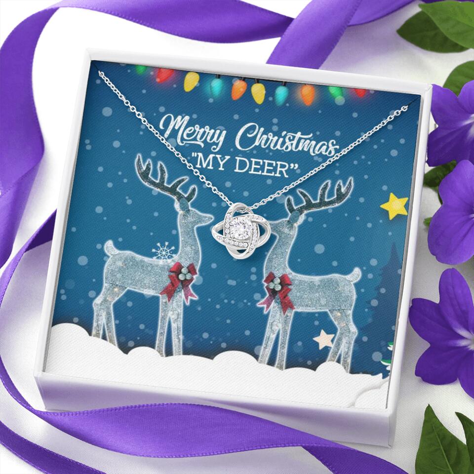 Merry Christmas "My Deer" Christmas Gift Necklace