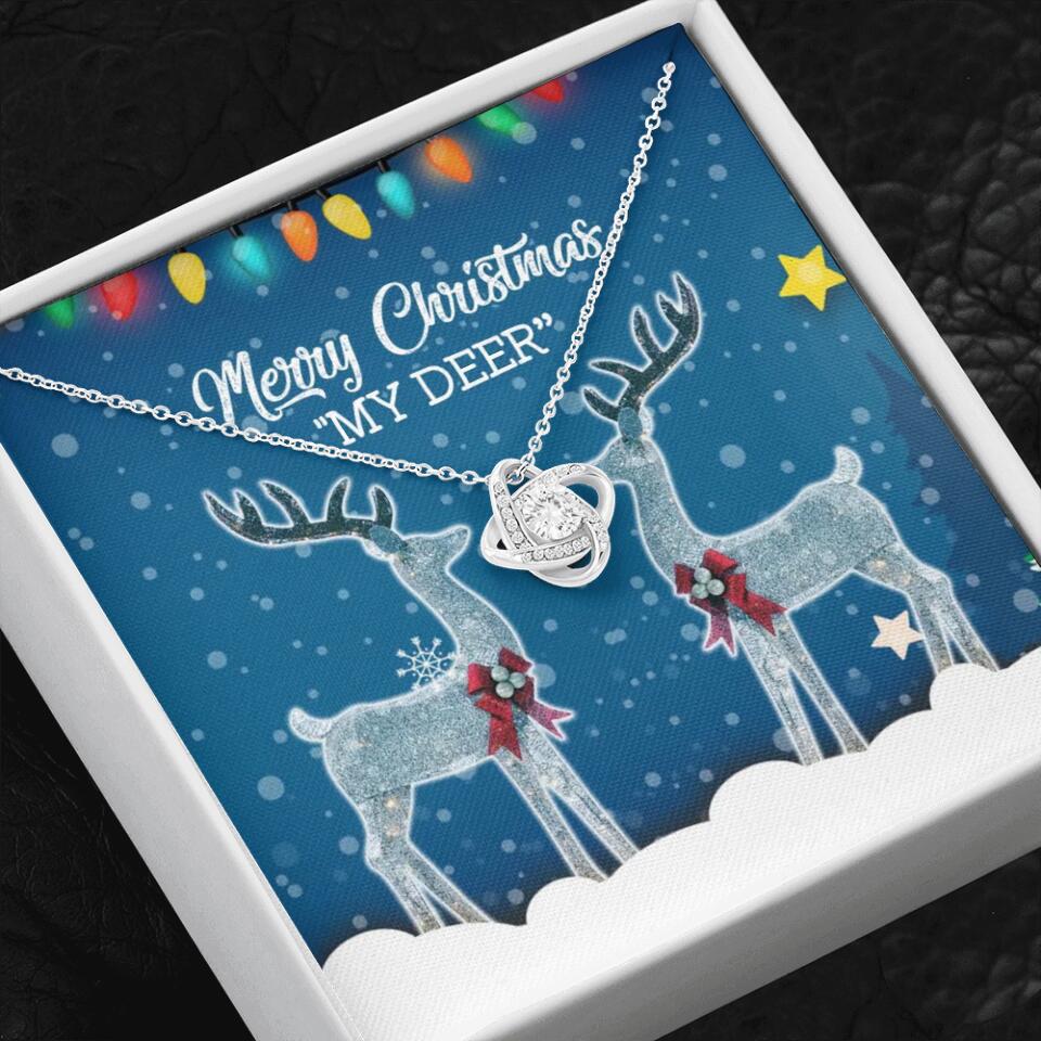 Merry Christmas "My Deer" Christmas Gift Necklace