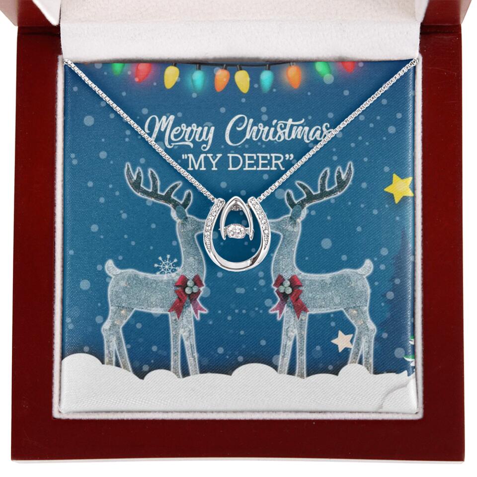 Merry Christmas "My Deer" Christmas Gift Necklace
