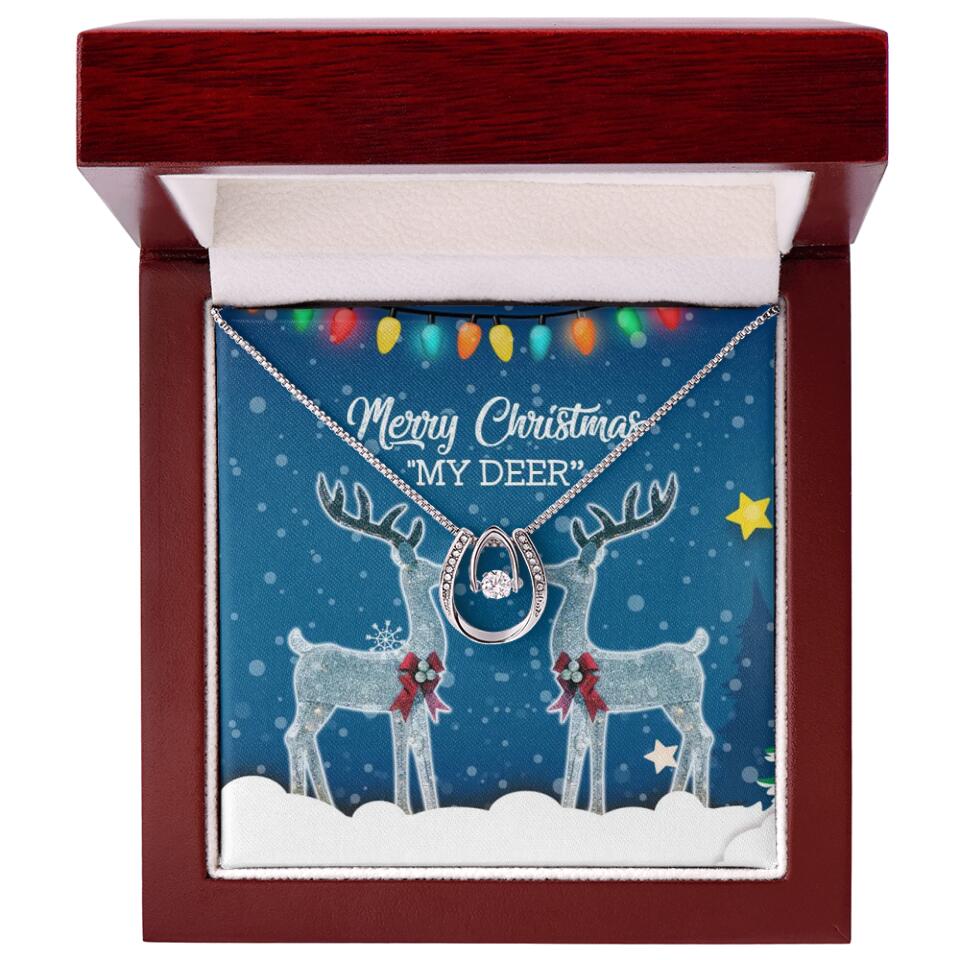 Merry Christmas "My Deer" Christmas Gift Necklace