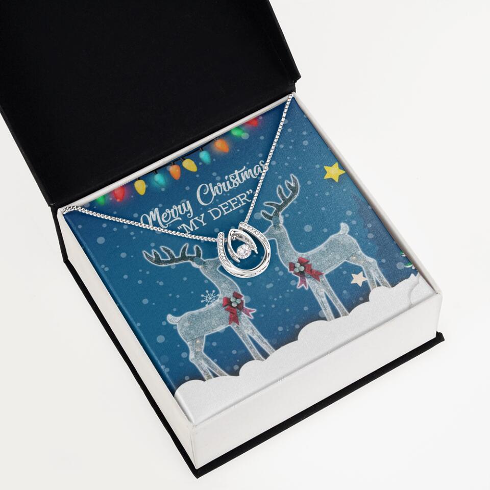 Merry Christmas "My Deer" Christmas Gift Necklace