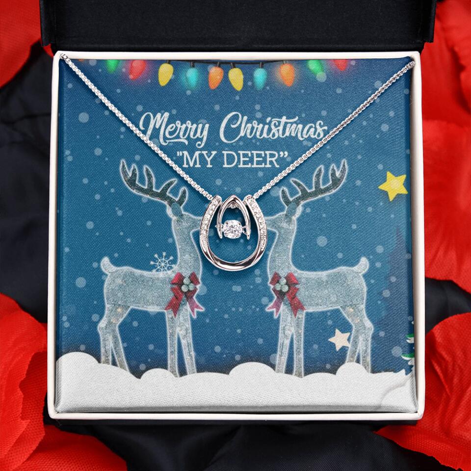 Merry Christmas "My Deer" Christmas Gift Necklace