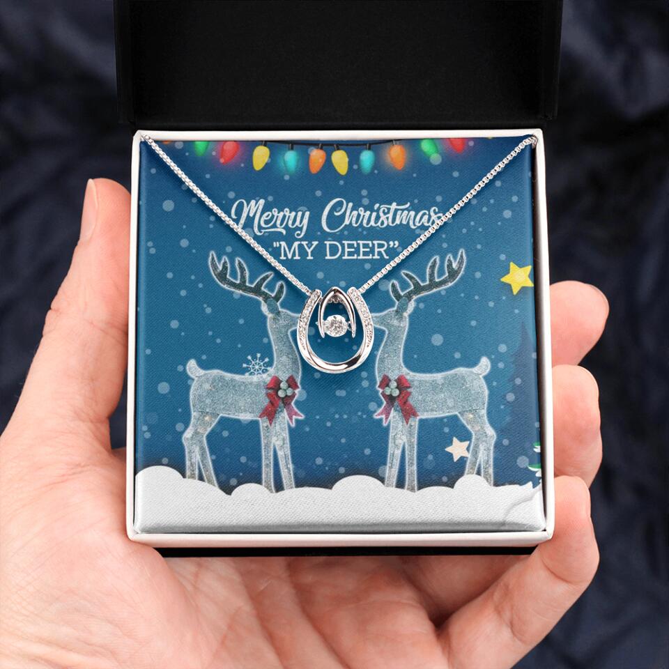 Merry Christmas "My Deer" Christmas Gift Necklace