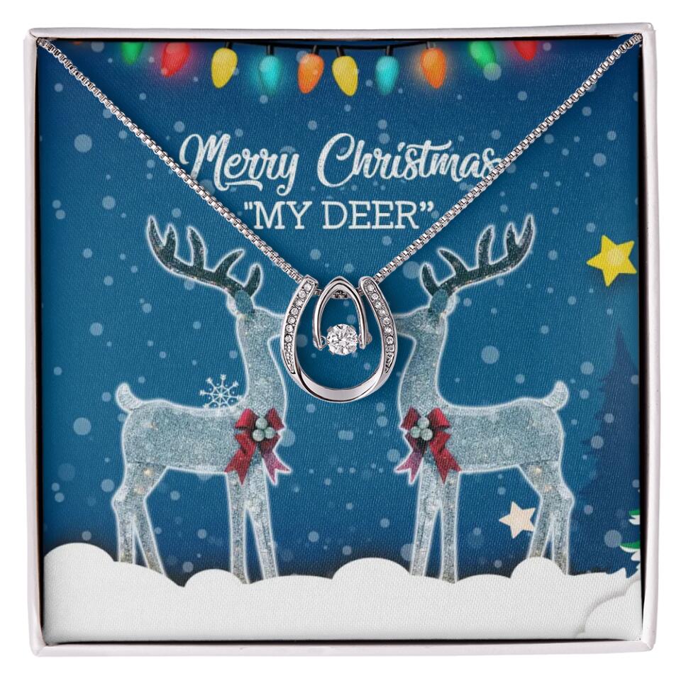 Merry Christmas "My Deer" Christmas Gift Necklace