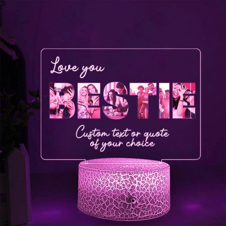 Photo & Quotes for Bestie Personalize Night Light