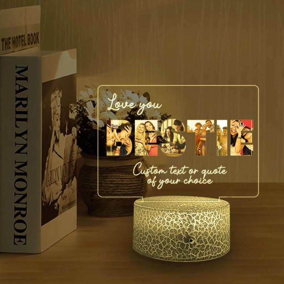 Photo & Quotes for Bestie Personalize Night Light