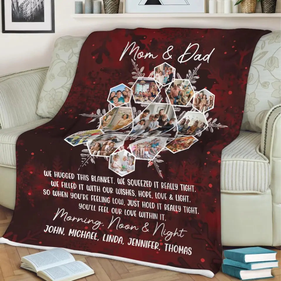 When You&#39;re Feeling Low, Just Hold It Really Tight - Personalized Blanket - Best Gifts For Dad Mom Grandparents Wife Husband On Christmas - 210IHPLNBL453