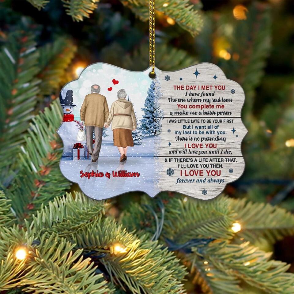 The Day I Met You I Have Found The One Old Couple Personalized Christmas Ornaments