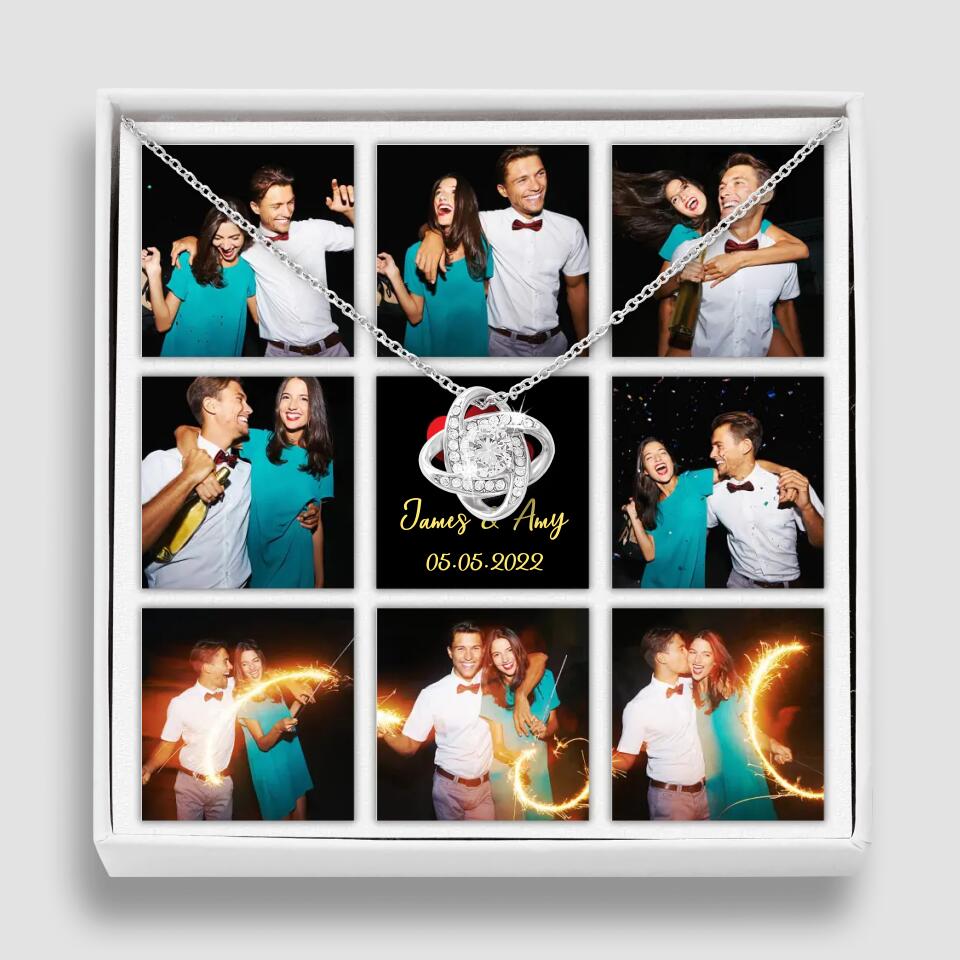 Personalized Valentine Gifts - Custom Name, Text and Date - Personalized Necklace - Gift for Her